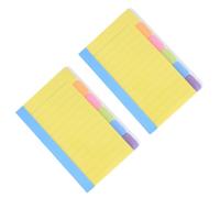 TEHAUX 2pcs Self-stick Notepads Planner Notebook with Portable Design and Ink Does Not Bleed, for Office and School Use by Students and Teachers Random Color