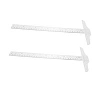 TEHAUX 2pcs Shape Rulers for Drafting Transparent Soft Measuring Tool for Students Engineers and Artists Accurate Scales Compact Design for School and Office Supplies