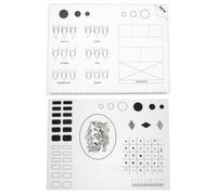 TEHAUX 2pcs Silicone Manicure Coloring Mat Nail Training Mat Lightweight Nail Salon Tool Simplifies Art DIY Practice Pad