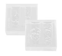 TEHAUX 2pcs Silicone Nail Art Mold Set for 3D Lotus and Rose Flower Designs High Transparency Flexible Silicone Molds for DIY Nail Carving and Polymer Clay Crafting Charm for Detailed