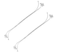 TEHAUX 2pcs Silver Alloy Curtain Holdbacks with Hollow Double Flower Design, Easy to Fix and Remove, Practical Tie Backs for Curtains, Suitable for Living Room and Offices