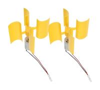 TEHAUX 2pcs Small Wind Power Generator Kit with Vertical Shaft Motor, Plastic and Copper Construction, Educational for Learning Scientific Principles and Early Education