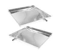 TEHAUX 2pcs Square Reusable Drain Pan for Air Conditioner Units Leakproof Water Collection Tray Drip Pan for Outdoor Use Compatible Models