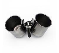 TEHAUX 2pcs Stainless Steel Birds Feeding Bowl Water Cup Easy to Clean Easy to Install Decorative Silver Parrot Feeder for Small Birds