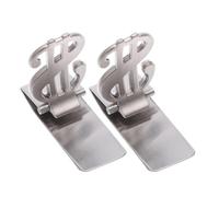 TEHAUX 2pcs Stainless Steel Metal Money Clips with Easy Carry Design and Secure Ticket Clip Function, Practical Cash Holders to Prevent Items from Missing for Everyday Use