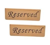 TEHAUX 2pcs Stainless Steel Reserved Table Tent Signs Lightweight Portable Reservation Cards for Wedding Restaurant Event Seating Clear Bold Lettering