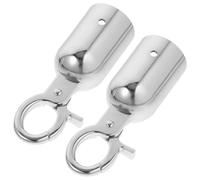 TEHAUX 2pcs Stainless Steel Rope Hook End Stoppers for Decking Rope Fittings with Crack Resistant Design and No Special Tools Required, for Outdoor Space and Public Spaces