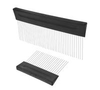 TEHAUX 2pcs Stainless Steel Texture Comb with Plastic Handle for Efficient Paint Application and Unique Texture Creation Painting Tool for Concrete Painting by Artists and Painters