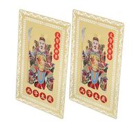 TEHAUX 2pcs Tai Sui Amulet Cards Chinese Style Feng Shui Zodiac Horse Year Charm for Luck Prosperity Health Wallet and Home Decoration