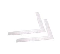 TEHAUX 2pcs Tailor Sewing Ruler Plastic Right Angle and Grading Rulers for Pattern Drafting Fabric Cutting and Fashion Design Projects