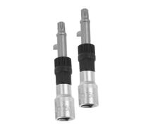TEHAUX 2pcs Teeth Alternator Pulley Remover Kit with Spline Socket Set Tool | Includes 12.5mm and 1/2 Inch Sockets, Forged Metal Construction, Storage Case for Mobile Mechanics
