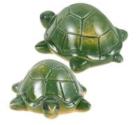TEHAUX 2pcs Toilet Bolt Caps Turtle Shaped Resin Covers with Anti-slip Feature and Easy Installation for Bathroom Decorative Use, Unique Emerald Turtle Toilet Bolt Covers Offering Playful