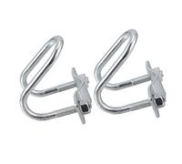 TEHAUX 2pcs U Shaped Clamp for Pig Raising Equipment Cross Tube Buckle Durable Pipe Clip for Easy Installation and Secure Fixing Heavy Duty Design for Reliable Use
