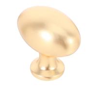 TEHAUX 2pcs Vintage Egg Shaped Drawer Knobs Brushed Copper Alloy Cabinet Pulls for Wardrobe Kitchen Cupboard Dresser Hardware Decorative Handles with Screws