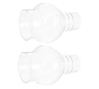 TEHAUX 2pcs Vintage Glass Oil Lamp Shades Replacement Kerosene Lamp Globes Tall Double Ended Diameter Windproof Chimney Covers for Indoor Outdoor Use