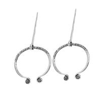 TEHAUX 2pcs Vintage Viking Brooch Penannular Metal Clasp Pins Medieval Costume Accessory for Women Cloak Shawl Scarf Decorative Brooches