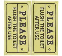 TEHAUX 2PCS Vinyl Toilet Etiquette Sticker Flush Reminder Decals for Office Home Public Restrooms Bathroom Rules Sign with Firm Adhesion and Easy Removal