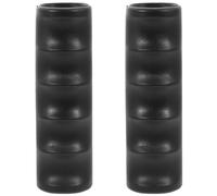 TEHAUX 2pcs Wheelchair Handle Cover and Trolley Handle Grip Set, Black PVC Material with Ergonomic Design for Comfortable Use Experience, Suitable for Wheelchairs and Trolleys