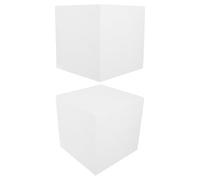 TEHAUX 2pcs White Expanded Polystyrene Foam Blocks Cubes for Crafting and Sculpture Modeling, High Density Structural Stability Foam Bricks for Floral Projects and DIY Art Use