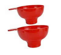 TEHAUX 2pcs Wide Mouth Plastic Canning Funnels for Bottles and Jars Food-grade Liquid and Dry Ingredient Transfer Funnel Versatile Kitchen Tool for Jam Oil Wine Filling