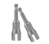 TEHAUX 2pcs Wing Nut Driver Socket Set with Hex Shank, High Carbon Steel Bolt Socket Wrench Adapter for Power and Manual Use, Suitable for Panel Nuts and Shutter Screws in DIY and Repair