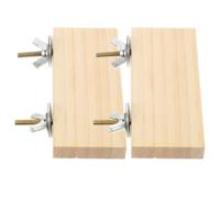 TEHAUX 2pcs Wooden Parrot Platforms for Small and Medium Birds Resistant to Cracking Large Space Rectangular Bird Stand Suitable for Cockatiel Cockatoos Pet Cage