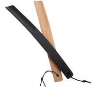 TEHAUX 2pcs Wooden Travel Shoe Helper Shoehorn with Long Handle and Ergonomic Design Does Not Damage Shoes Suitable for Seniors and Pregnant Women Portable