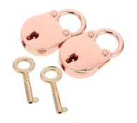 TEHAUX 2Set Mini Metal Padlock with Key Tiny Bear Shaped Locks for Luggage Diary Jewelry Box Compact Durable Security for Travel Suitcases and Backpacks