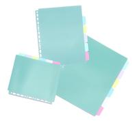 TEHAUX 3 Sets Detachable Notebook Dividers with Classification Tabs for Books and Diary, Made of Sturdy Pp Material, Quick Reference and Easy to Find Content, Colourful and Creative