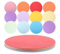 TEHAUX 300pcs Round Colored Origami Paper Set Fade-Resistant Construction Paper for Creative Folding Crafts DIY Art Projects School Teaching Family Activities with Vibrant Colors