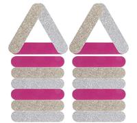 TEHAUX 30pcs Assorted Colour Glitter Nail Trimming Files for Acrylic Nails Portable Plastic Grooming Tool Easy to Use for Professional and Art Learners