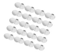 TEHAUX 30pcs Eyeshadow Pan Eyeshadow Case round Aluminum Makeup Plate Simple Stylish Elegant Packing Cosmetics Products Easy to Carry for Female Family Members Professional Dressers