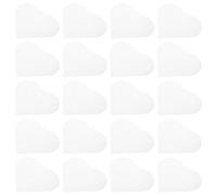 TEHAUX 30pcs Heart Shape Mesh Canvas Pe Material White Breathable Design Versatile Use for Present Packaging and Cross Stitch