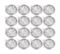 TEHAUX 30Pcs Metal Saint Benedict Medals Cross Pendants, Catholic Devotional Medal Charms for Rosary Making, Faith Necklace Pendants for Religious Jewelry Bracelets