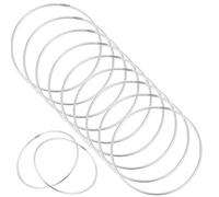 TEHAUX 30pcs Silver Metal Rings for Crafts with Solid Structure, Circle Shape Crafting Rings for Dream Catcher Diy, for Home Decoration and Events