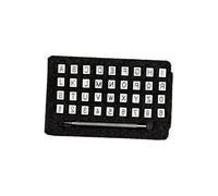 TEHAUX 36pcs 3.5mm Leather Letter Numbers Punch Set Carbon Steel Craft Stamp Tool for DIY Leatherworking and Hand Tooling in Black for Leather Crafters