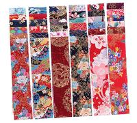 TEHAUX 36pcs DIY Cotton for Quilting Oriental Fabric Strips Handmade Quilting Material Patchwork Cloth Strip for Decorative Projects