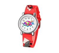 TEHAUX 3D Boys and Girls Quartz Watch Lovely Car Pattern Red Wristwatch