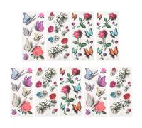TEHAUX 3D Waterproof Butterfly Decorative Stickers 9Pcs Set, Colorful Temporary Tattoo Decals for Body Art and Craft, Sturdy Rub-On Transfers for DIY Scrapbooking and Accessories