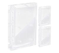 TEHAUX 3pcs Acrylic Manicure Drill Bit Organizer Stand with 6-hole Rectangle Design, Space-saving Nail Drill Display Holder Preventing Accidental Drops for Home Manicure Setup and Salon