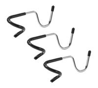 TEHAUX 3pcs Camping Lantern Pole Hooks Made of Steel and Rubber, Lightweight and Sturdy, Suitable for Hanging on Branches and Poles During Hiking Or Outdoor Parties