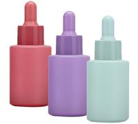 TEHAUX 3pcs Essential Oil Aromatherapy Mixing Bottle Laboratory Dropper Bottle 30 Ml Glass Silicone Leak-proof Multi-use Travel for Travel DIY Lovers Women