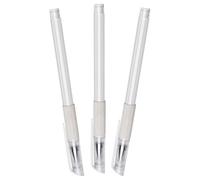 TEHAUX 3pcs Eyebrow Tattoo Pen Eyebrow Position Pen with Comfortable Handle Lightweight Plastic Body White Colour for Professional Salon Using and Position Makeup Brows