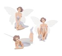 TEHAUX 3pcs Flower Fairy Decoration Pvc Desktop Figurine for Office Bedroom