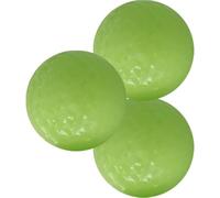 TEHAUX 3pcs Fluorescent Golf Balls Glow the Dark Soft Texture Rubber Light Green Luminous Balls for Night Golf Training and Sports Play