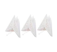 TEHAUX 3pcs Foldable Star Paper Lantern Lampshades Nordic Hanging Decorations for Christmas Wedding Birthday Party Home with Romantic Light Effects