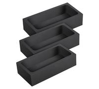 TEHAUX 3pcs Graphite Melting Crucibles for Metal and Oil Industry Durable Graphite Molds Compatible with Smelting and Petroleum Storage Applications