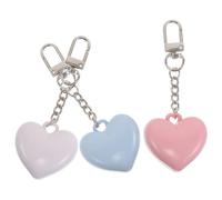 TEHAUX 3pcs Heart Eyeshadow Palette Empty Eyeshadow Box with Mirror, Keychain, Plastic and Metal, Refillable DIY Makeup Container for Travel, Women