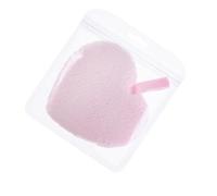 TEHAUX 3pcs Heart Shape Makeup Powder Puff Set for Female, Washable Fabric Facial Cleaning Pads in Pink, Soft and Sturdy Face Wash Pads for Daily Cosmetic Removal
