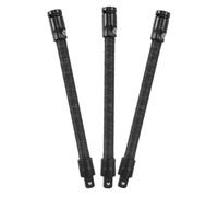 TEHAUX 3pcs Joint Extension Bar Wrench Set with Flexible Connection Steel Material for Car Repairs Versatile Connection Method and Sturdy Black Finish